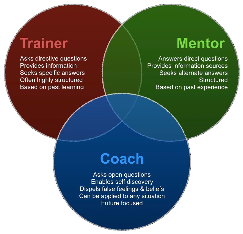 Leadership Coaching vs Mentoring vs Training